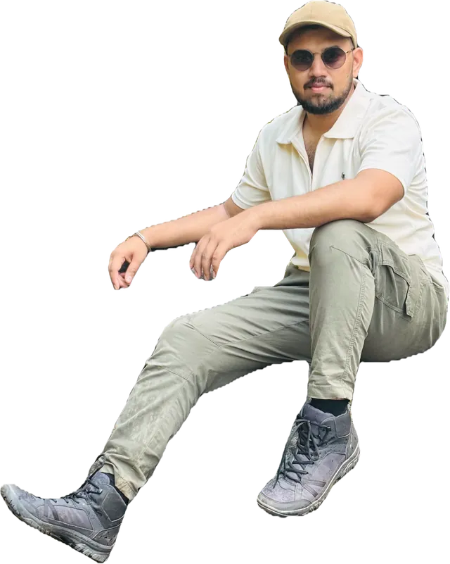 Nikhil, cut out like a sticker